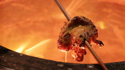 Chicken marinated with special mugga masala char grilled in clay oven, Indian Cuisine in Bangkok.