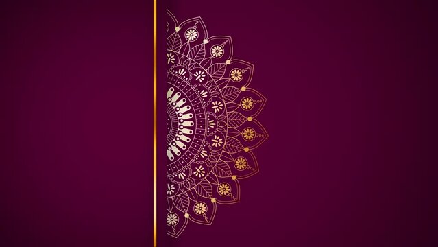 Luxury Gold Background with Mandala Rotating. Elegant Royal Background for Yoga, Wedding, and Ramadan.