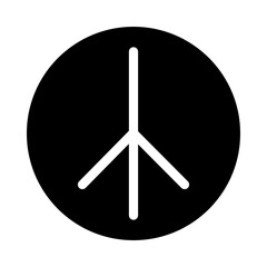 Peace symbol icon for harmony and global unity