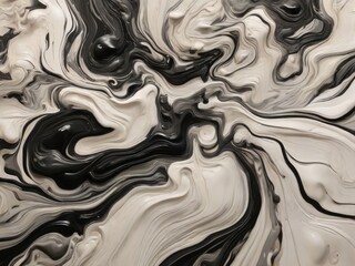 View of abstract fluid in monochrome pal Generative AI