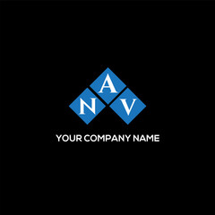 NAV letter logo design on white background. NAV creative initials letter logo concept. NAV letter design.
