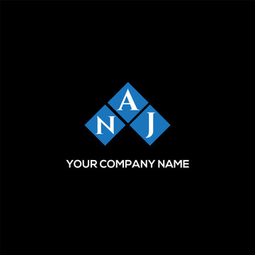 NAJ letter logo design on white background. NAJ creative initials letter logo concept. NAJ letter design.

