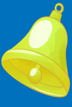 yellow bell for christmas vector illustration