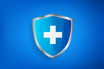 medical protection, virus protection shield vector symbol 