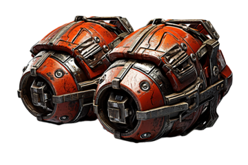 Futuristic gunship or very detailed flying military machine isolated on PNG Background. Generative Ai.