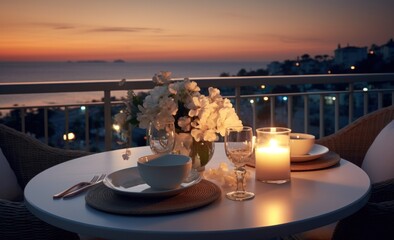 Intimate Evening Dinner Overlooking Sunset