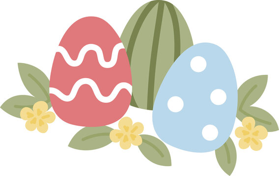 Hand drawn easter decoration clipart