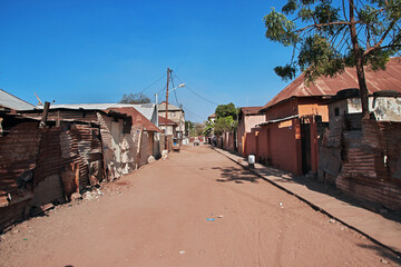 Fototapeta premium Vintage street in Banjul, Gambia, West Africa