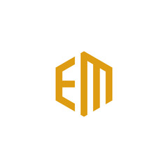 EM Initial Logo Modern Design vector