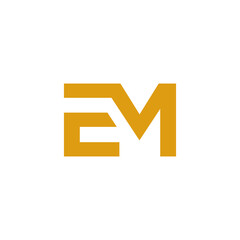 EM Initial Logo Modern Design vector