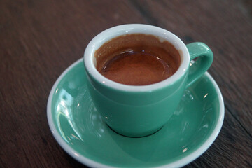 cup of hot espresso coffee
