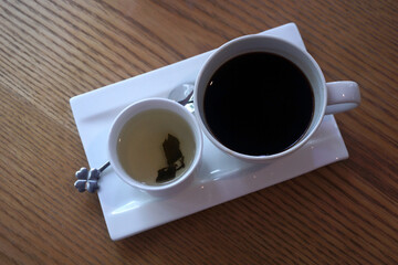 cup of hot black coffee
