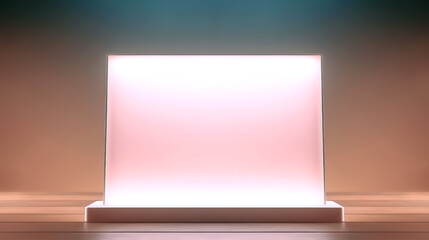 blank empty white screen board mockup for text or display