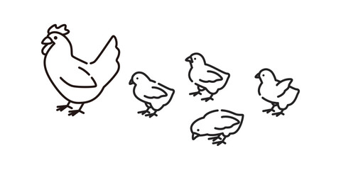 ニワトリとひよこ © DESIGN ARTS