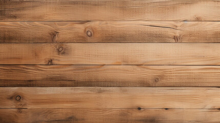 An old, brown, rustic, light-bright wooden texture forming a wood background in a panoramic banner format.