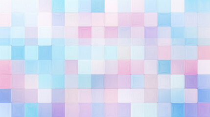 A soft pink and blue pastel-colored checkered square mosaic tiles wall texture background, designed in a seamless pattern. - obrazy, fototapety, plakaty