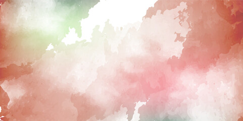 Pink and green watercolor background