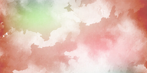 Pink and green watercolor background