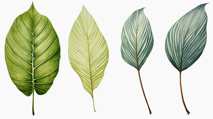 Obraz premium set of leaves HD 8K wallpaper Stock Photographic Image 