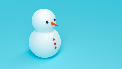 雪だるま　冬　3DCG