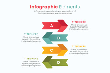 Vector arrow infographic design for business concepts can be used for presentation banners.
