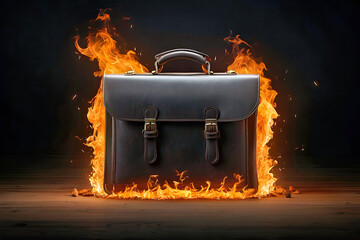 A Fiery Briefcase Igniting Darkness