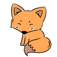 fox doodle cute