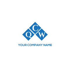 CQW letter logo design on white background. CQW creative initials letter logo concept. CQW letter design.
