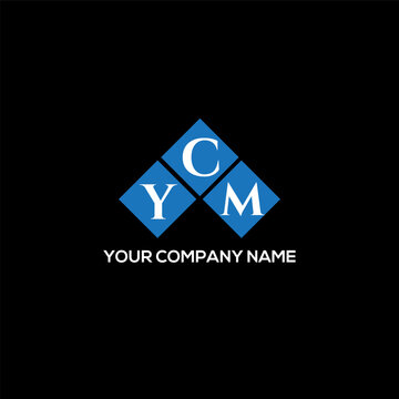 YCM letter logo design on black background. YCM creative initials letter logo concept. YCM letter design.
