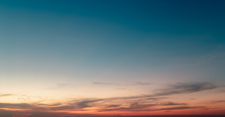 sunset sky with clouds background