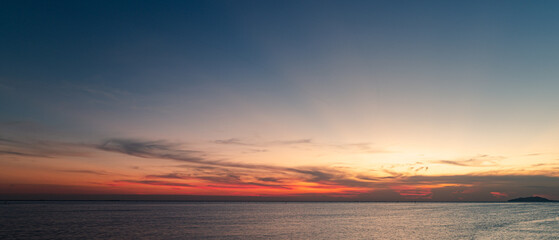 sunset sky with clouds background
