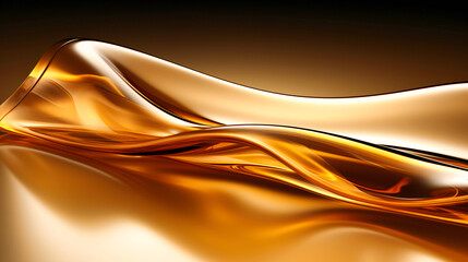 Fototapeta premium Flowing Liquid Gold Abstract Background Capturing Elegance and Luxury in Art