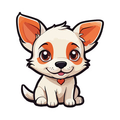 Vector logo cute dog.  Created using generative AI	