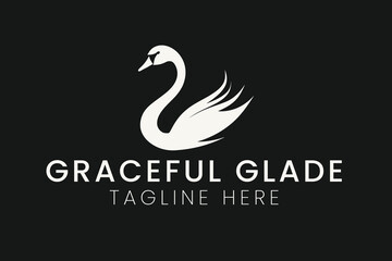 swan design vector logo clipart sublimation graphic