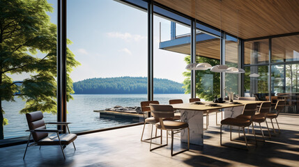 Fototapeta premium Luxurious interior design, Harmony in Home: Inspiring Interior Design Visions