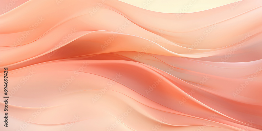 Poster abstract background with peach colored waves.wallpaper or presentation backdrop.