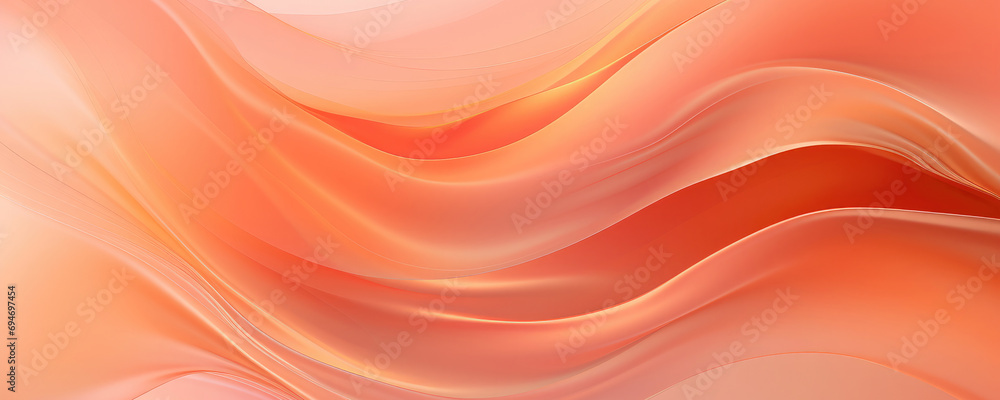 Aufkleber abstract background with peach colored waves.wallpaper or presentation backdrop.