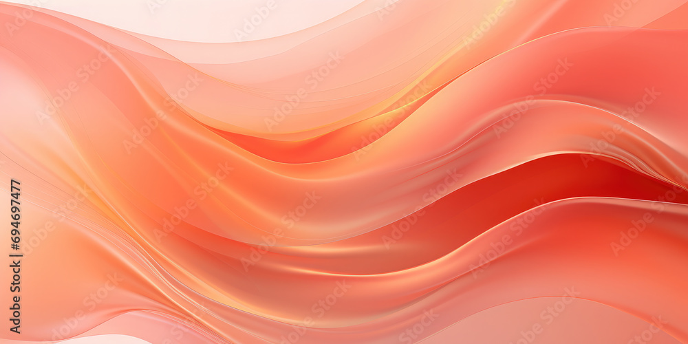 Poster abstract background with peach colored waves.wallpaper or presentation backdrop.