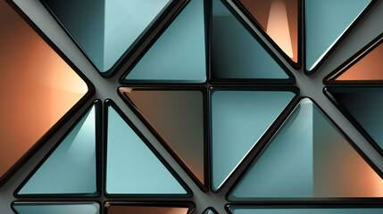 Abstract Metallic Triangles in a Modern Geometric Composition