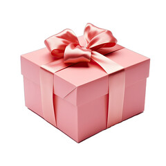 Obraz premium Wrapped Gift With Bow - Surprise and Generosity. Isolated on a Transparent Background. Cutout PNG.