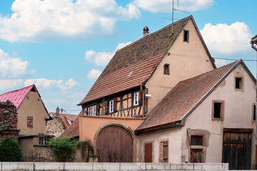 typical Alsatian house with half-timbering