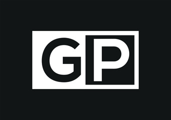 Elegant initial letter GP logo vector, Creative Lettering Logo Vector Illustration.