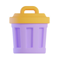 Empty Bin 3d illustration