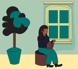 Person reading a book