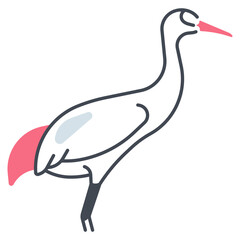 Crane Bird Icon