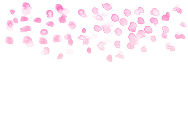 白バックに桜吹雪のようなテクスチャの水彩背景イラスト素材