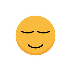 Sleepy emoticon. Smiley icon. Cartoon emoji. Vector