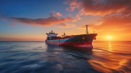 Obraz premium Oceanic Giants: Beholding the Magnificence of Container Vessels