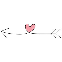 valentine clipart pink arrow hearts