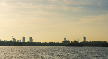Obraz premium Cityscape by the lake in Wuxi, China